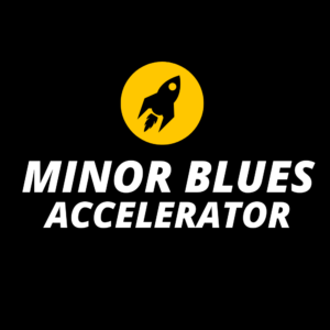 Minor Blues Accelerator is my powerful minor blues practicing course that digs deep into a process for minor blues mastery.
