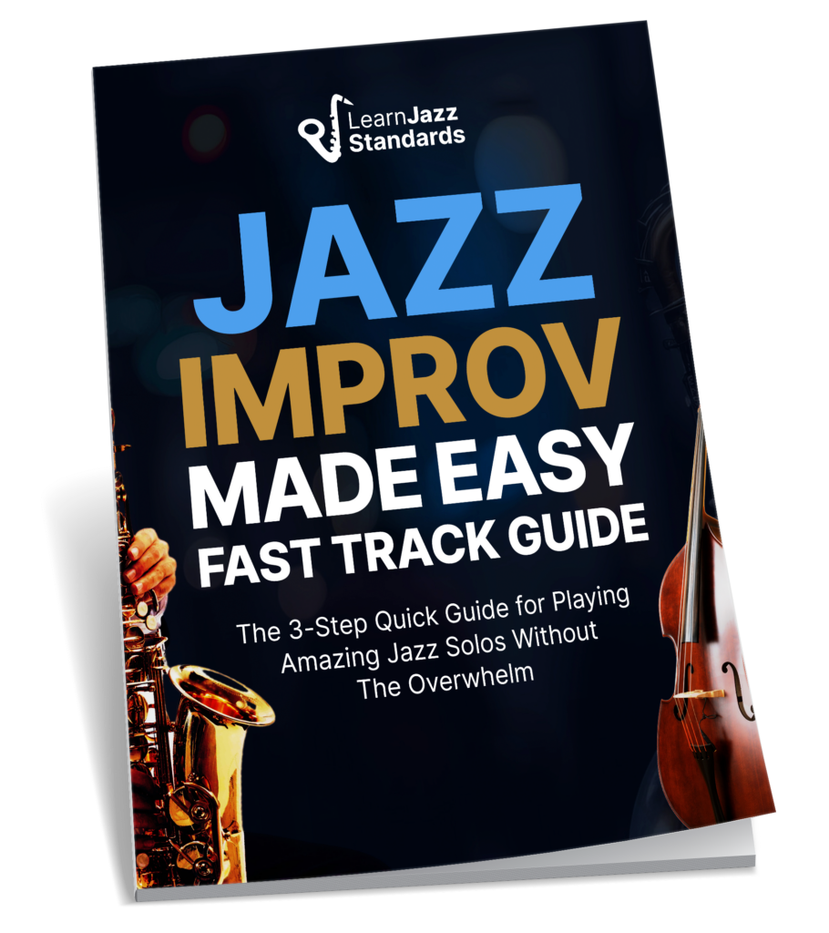 JAZZ IMPROV MADE EASY FAST TRACK GUIDE 3D EBOOK COVER