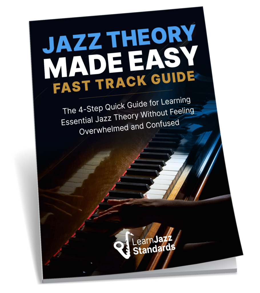 JAZZ THEORY MADE EASY FAST TRACK GUIDE 3D EBOOK COVER